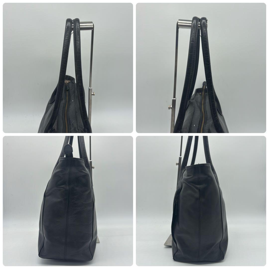 美品MOTHERHOUSE ブラック レザー トートバッグ