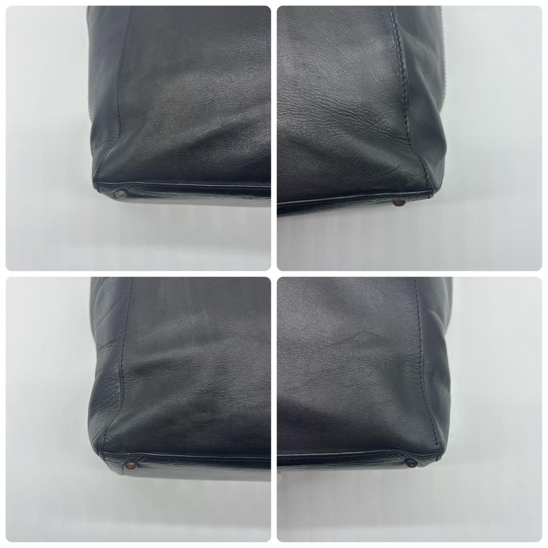 美品MOTHERHOUSE ブラック レザー トートバッグ