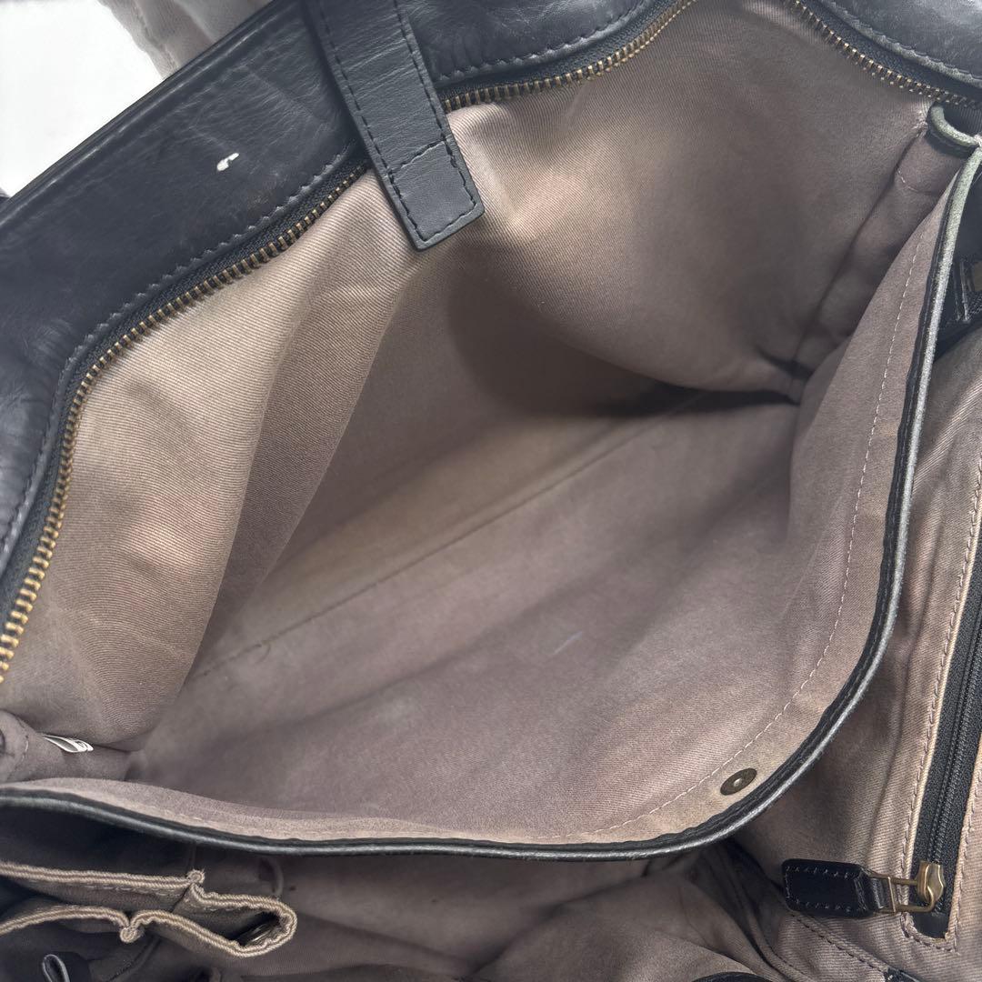 美品MOTHERHOUSE ブラック レザー トートバッグ