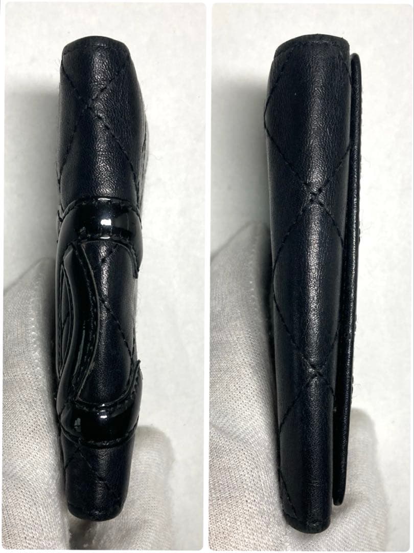 CHANEL シャネル　カンボンライン　レザー　6連キーケース ブラック