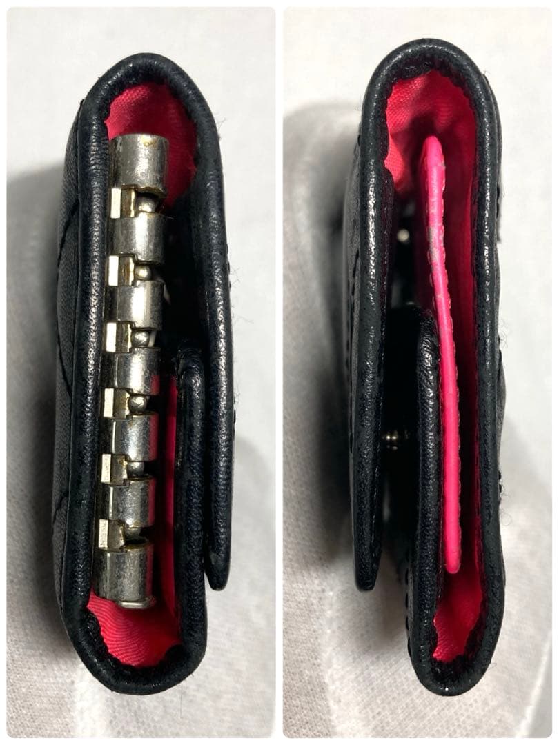 CHANEL シャネル　カンボンライン　レザー　6連キーケース ブラック