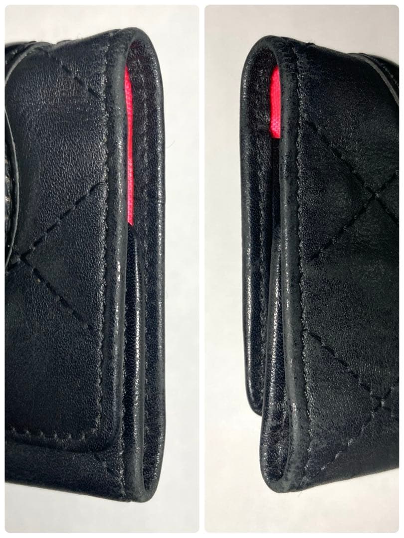 CHANEL シャネル　カンボンライン　レザー　6連キーケース ブラック