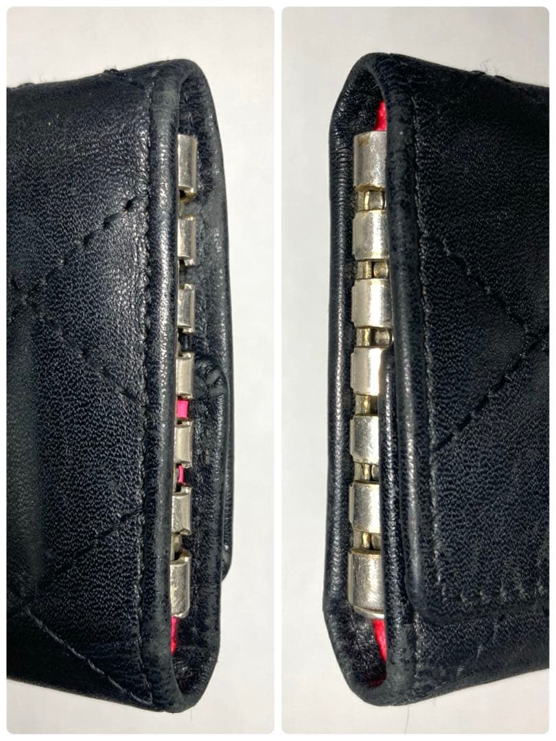 CHANEL シャネル　カンボンライン　レザー　6連キーケース ブラック