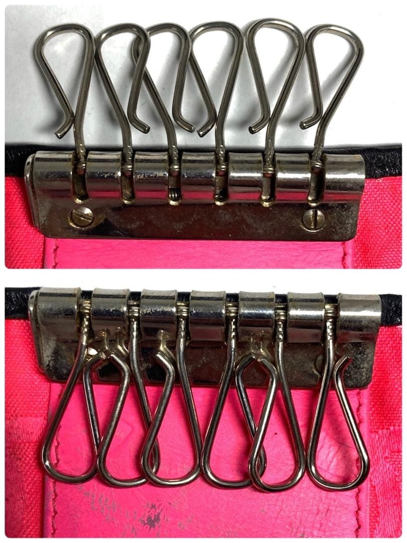 CHANEL シャネル　カンボンライン　レザー　6連キーケース ブラック