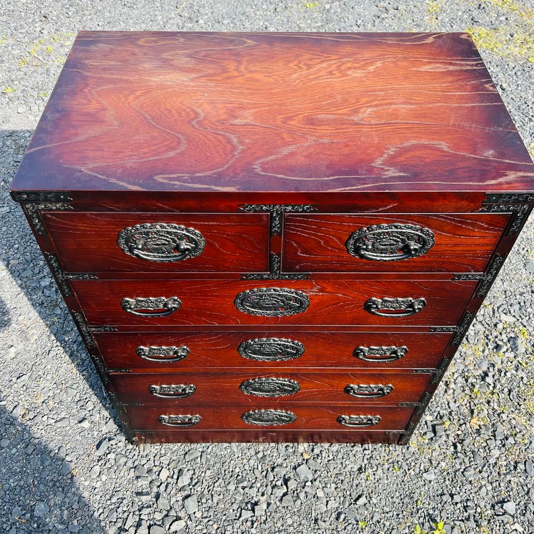 民芸箪笥　装飾金具　和箪笥　整理箪笥