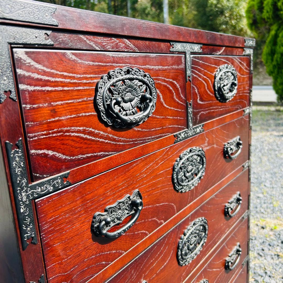 民芸箪笥　装飾金具　和箪笥　整理箪笥