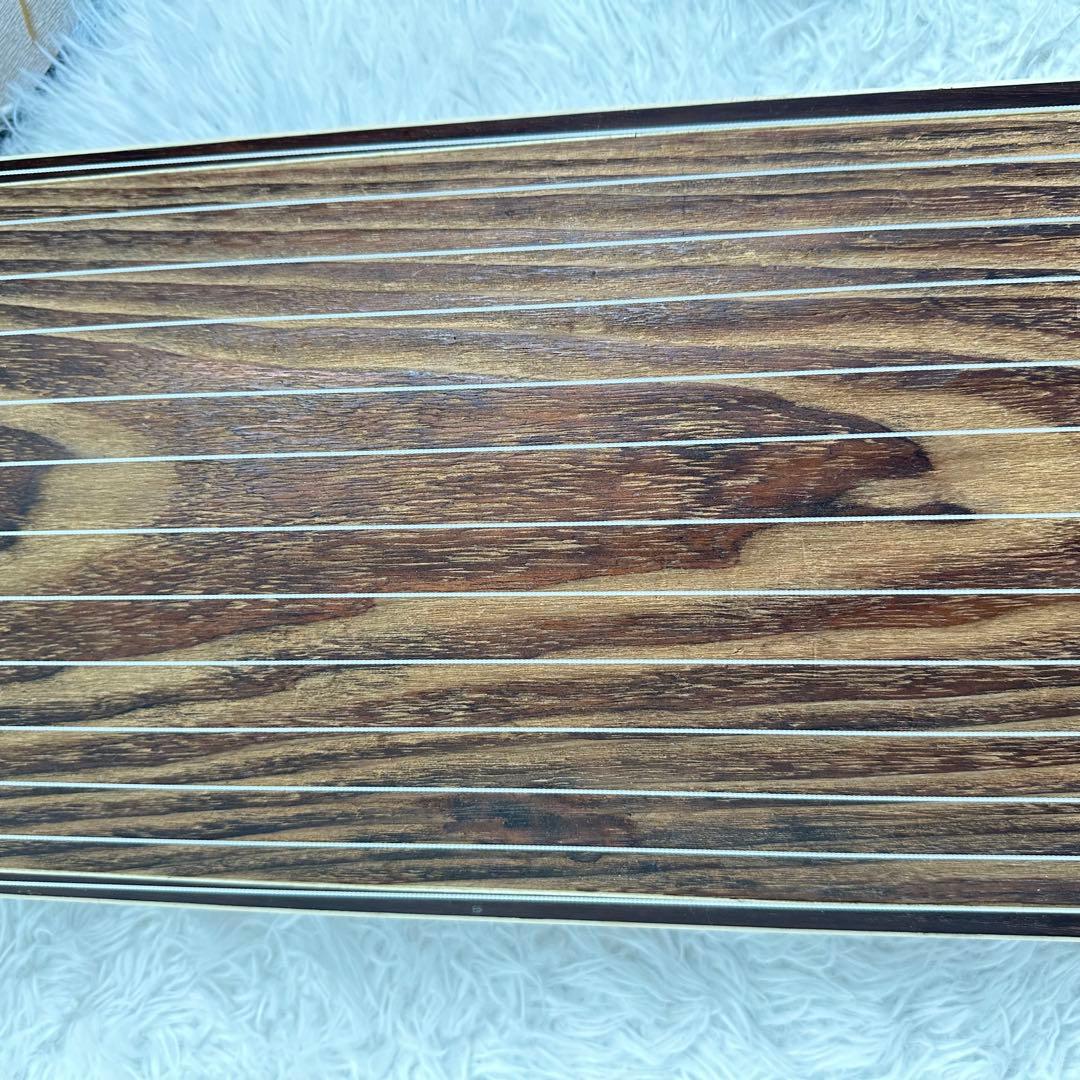 琴　13弦 弦楽器 文化琴 和楽器　龍　金彩　猫足　すだれ掘り