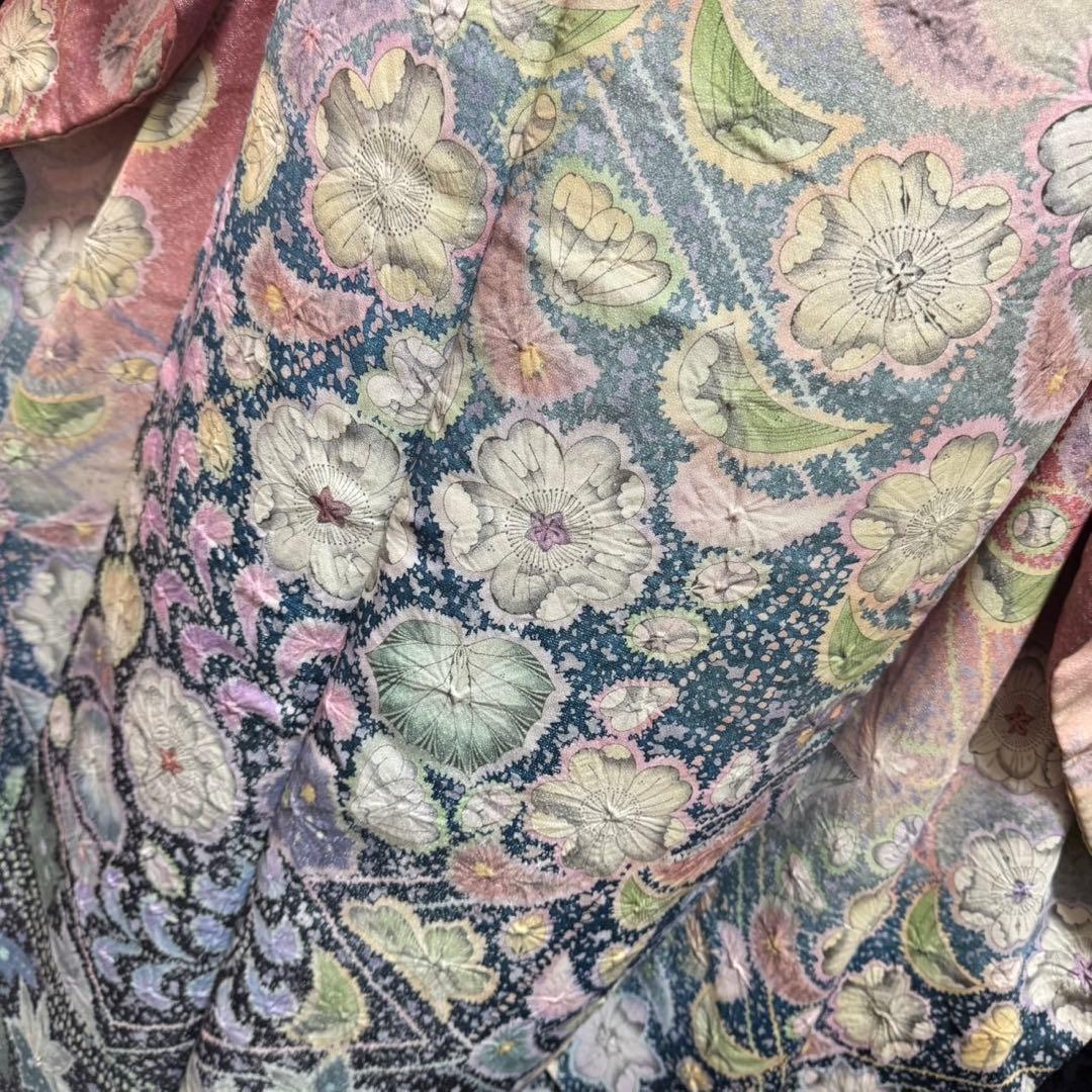 美品　辻ヶ花　辻が花　銀通し　花絞り　ぼかし　逸品　フルセット　振袖　振り袖