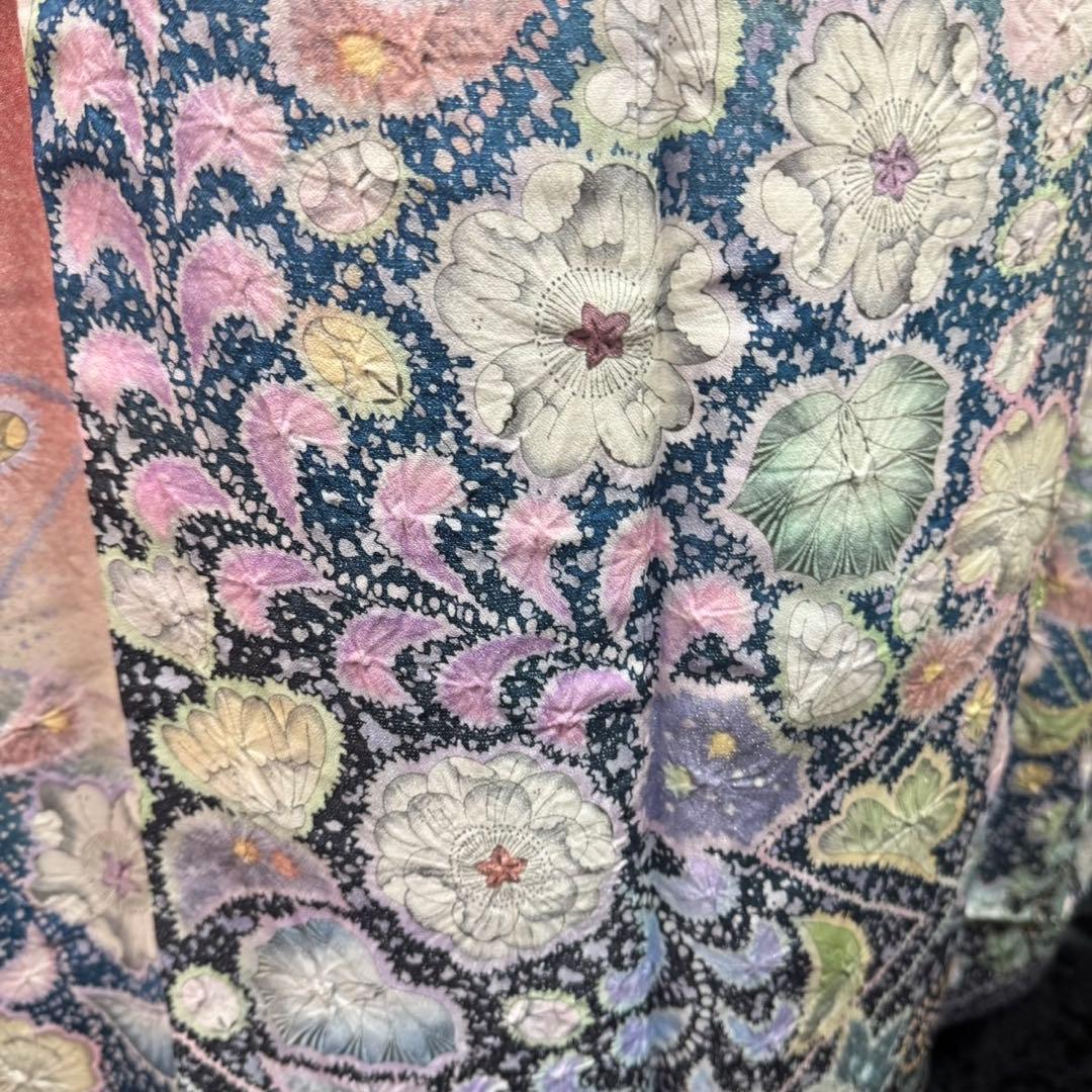 美品　辻ヶ花　辻が花　銀通し　花絞り　ぼかし　逸品　フルセット　振袖　振り袖
