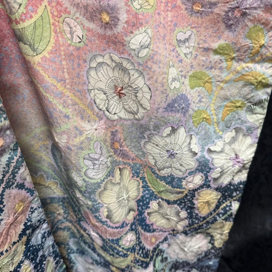 美品　辻ヶ花　辻が花　銀通し　花絞り　ぼかし　逸品　フルセット　振袖　振り袖