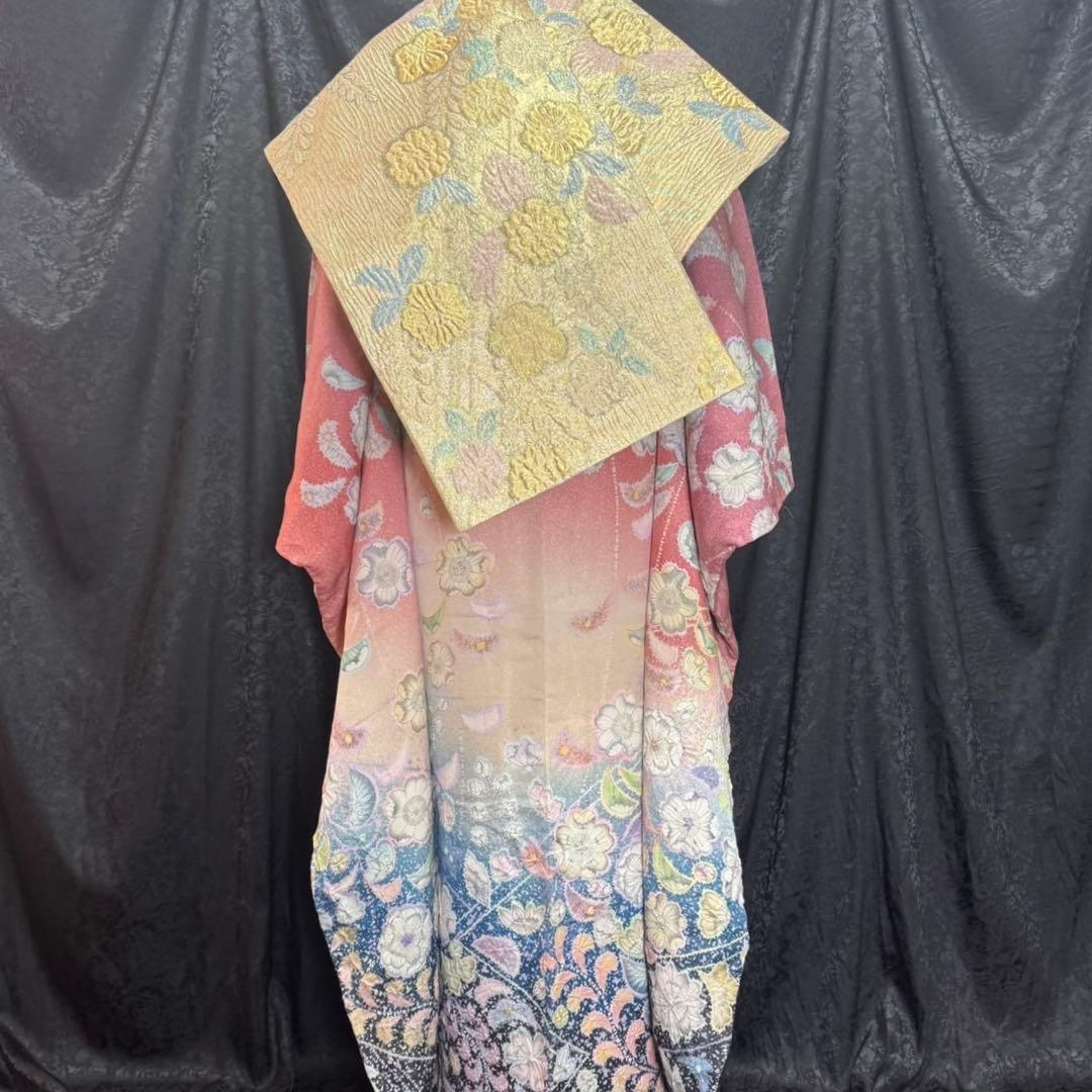 美品　辻ヶ花　辻が花　銀通し　花絞り　ぼかし　逸品　フルセット　振袖　振り袖