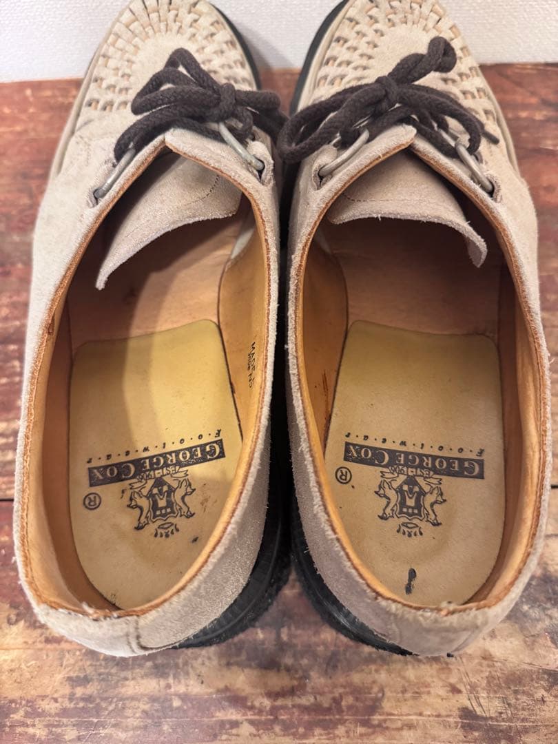 E COX ジョージコックス ベージュ 3588 Size9