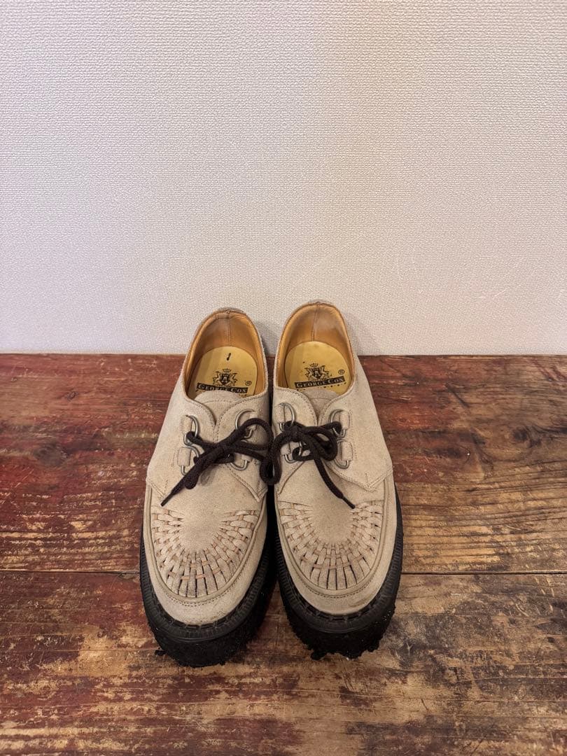 E COX ジョージコックス ベージュ 3588 Size9