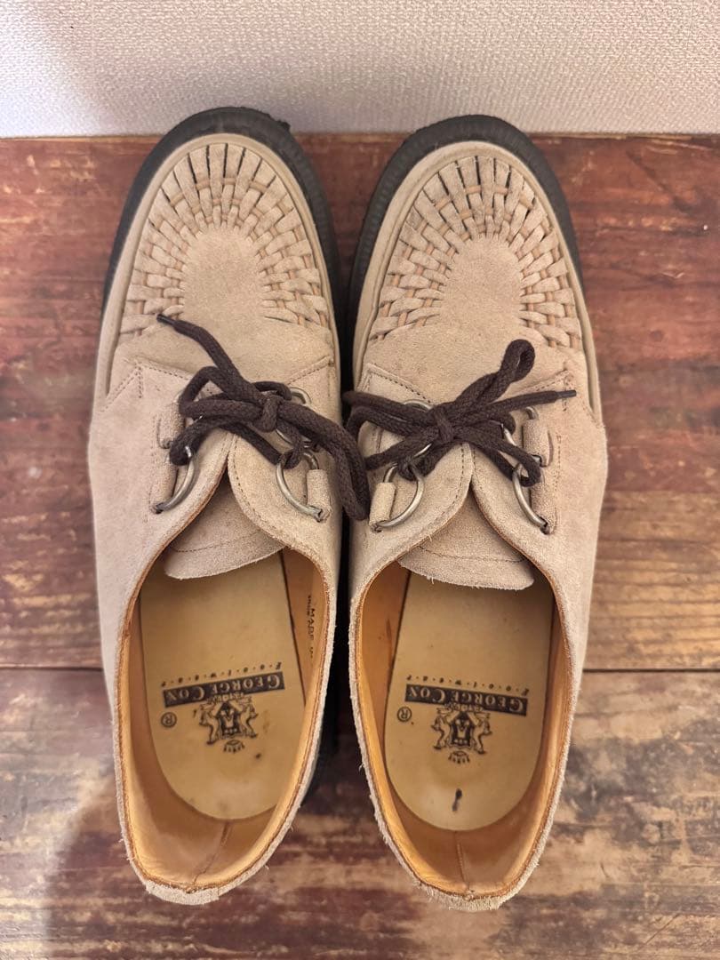 E COX ジョージコックス ベージュ 3588 Size9