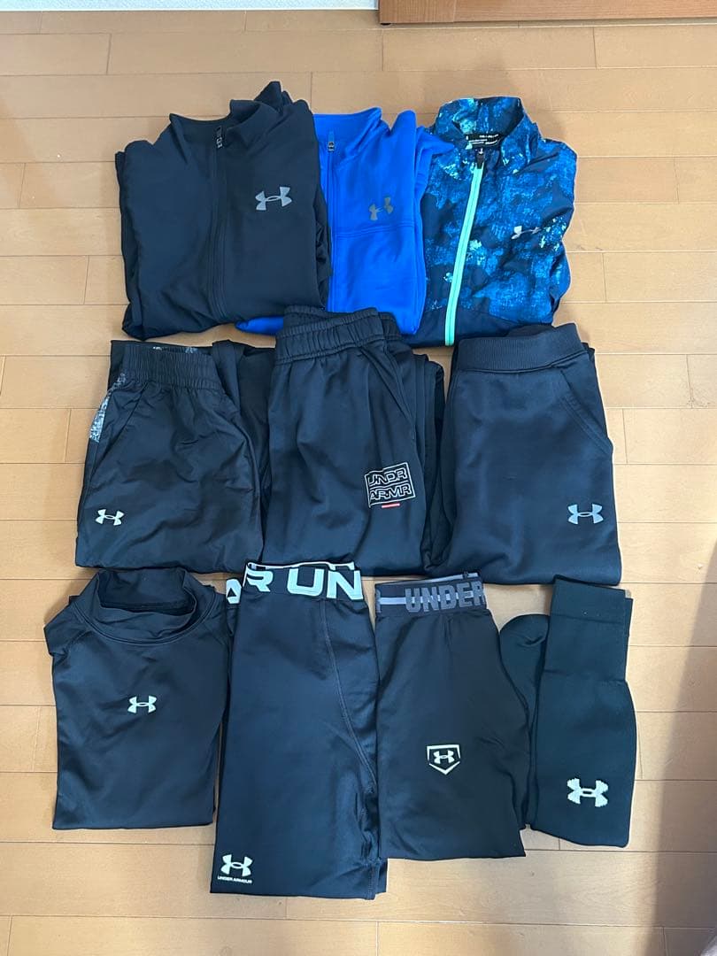秋冬　アンダーアーマー YXL 10点セット
