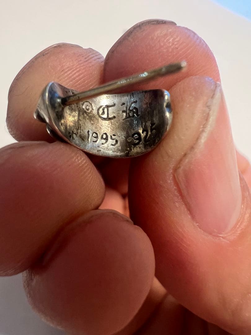 クロムハーツ　カーブドティアドロップ ピアス シルバー