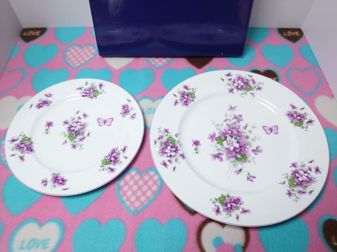 新品未使用 Aynsley エインズレイ イングリッシュバイオレット プレート