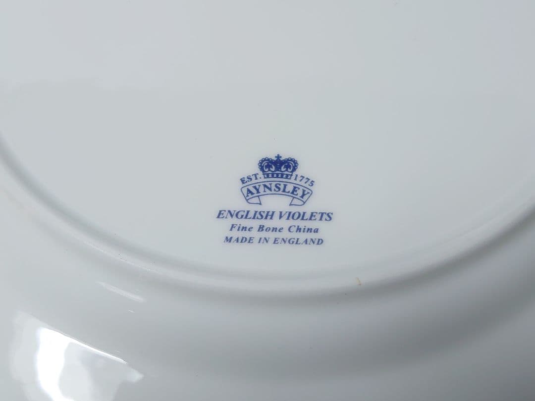 新品未使用 Aynsley エインズレイ イングリッシュバイオレット プレート