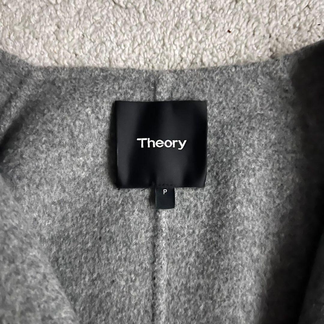 ✨極美品✨現行品 セオリー カシミヤ リバーコート ダブルフェイス ノーカラー