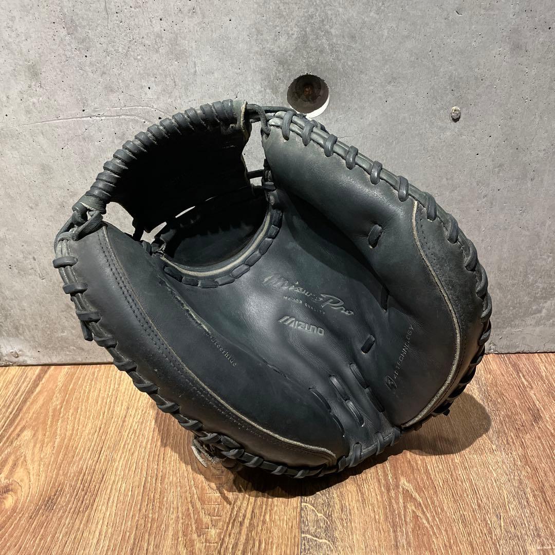 ミズノプロ 旧ロゴ 軟式用 キャッチャーミット ブラック