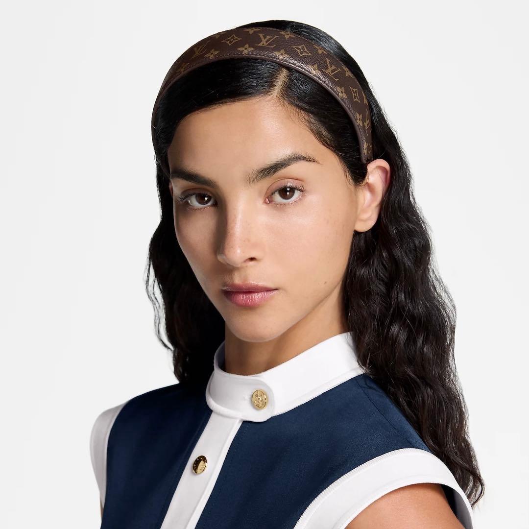 ルイヴィトン Louis Vuitton ヘッドバンドLVアウトライン