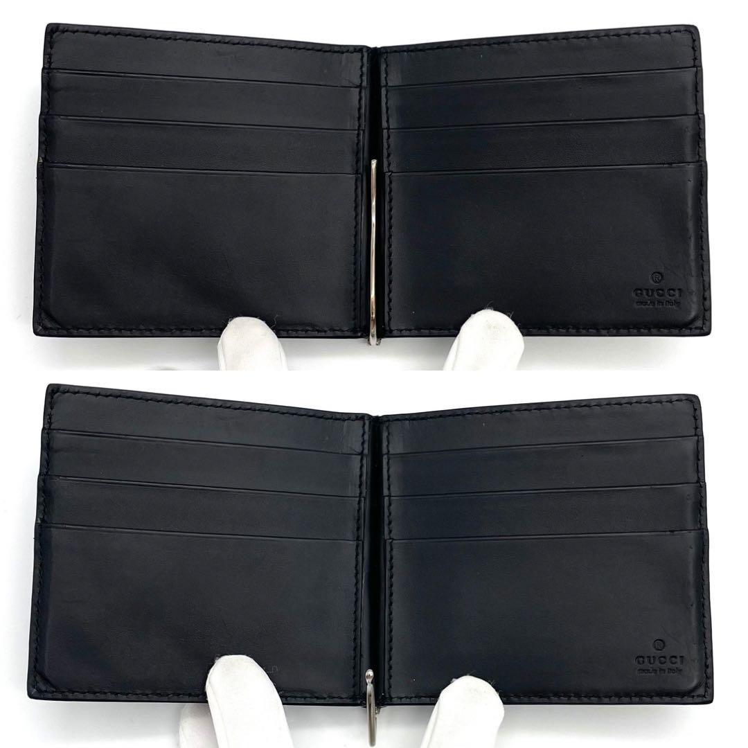 【たってん 様】GUCCI グッチ　シマ　マネークリップ　レザー　170580