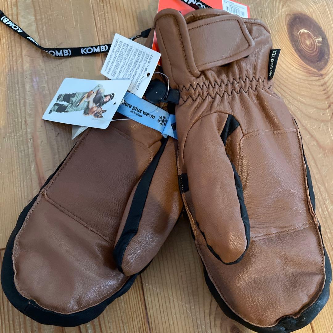 KOMBI GORE-TEX スノーレザーミトングローブ 高橋烈男モデル　山羊革