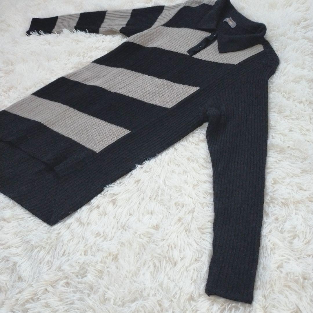 ISSEY MIYAKE イッセイミヤケ 長袖 チュニック ブラック×グレー