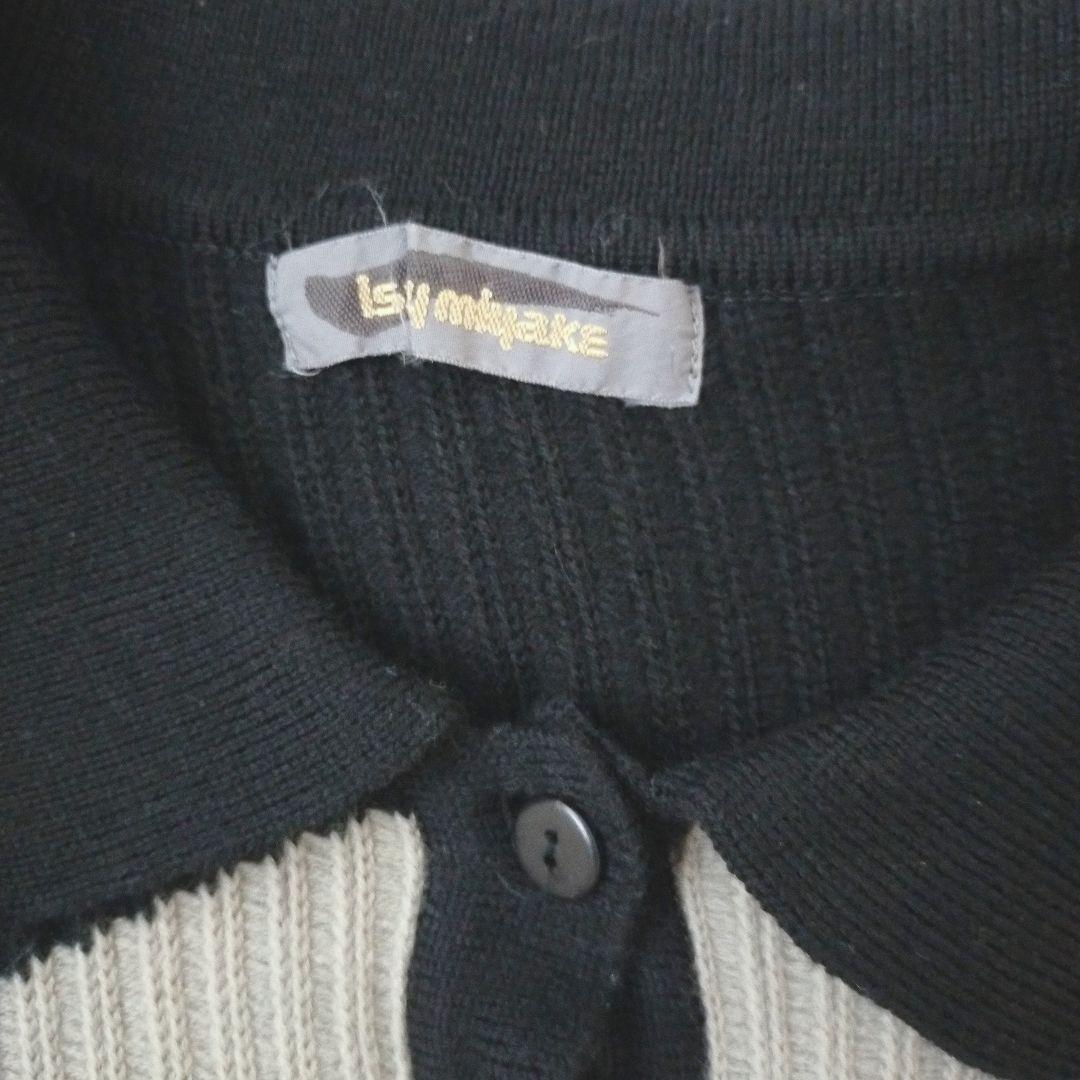 ISSEY MIYAKE イッセイミヤケ 長袖 チュニック ブラック×グレー