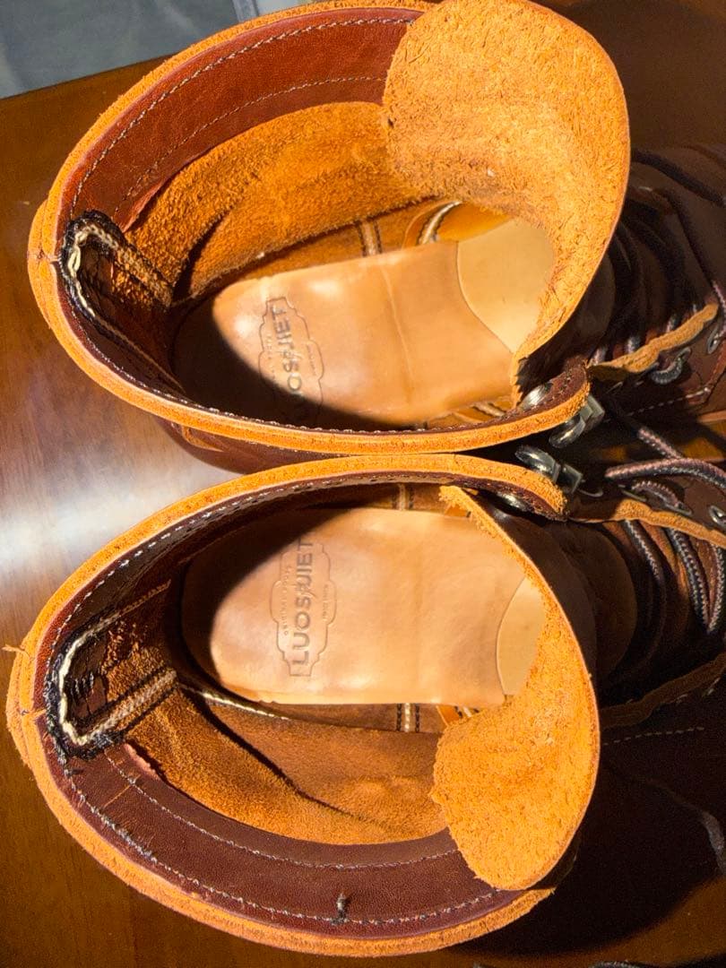 mk【本革・茶芯】LUOSJIET ワークブーツ 8.5d グッドイヤー