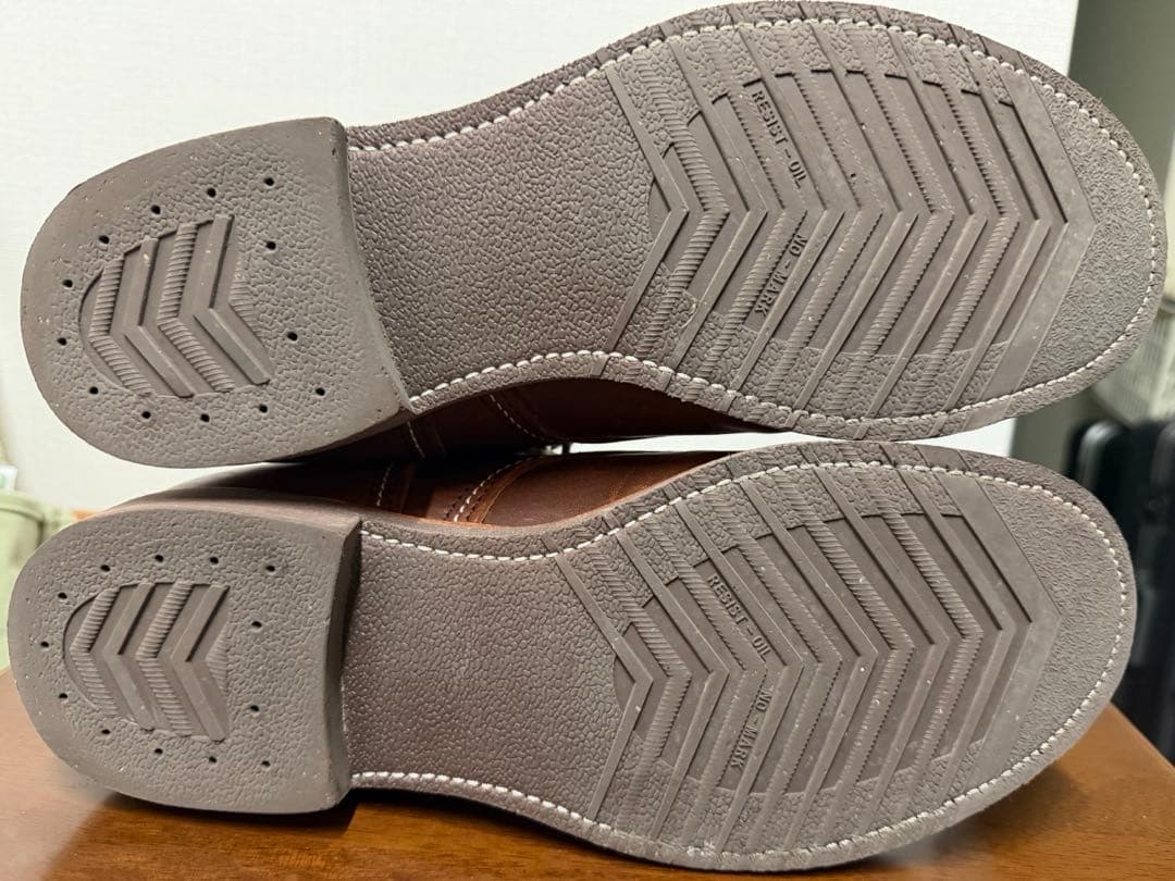 mk【本革・茶芯】LUOSJIET ワークブーツ 8.5d グッドイヤー