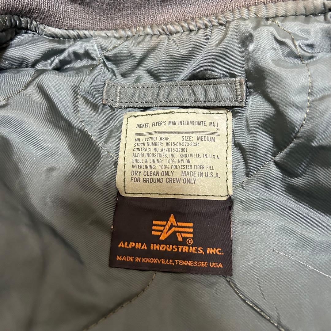 アルファインダストリーズ usa製 MA-1 グランドクルー フライトジャケット
