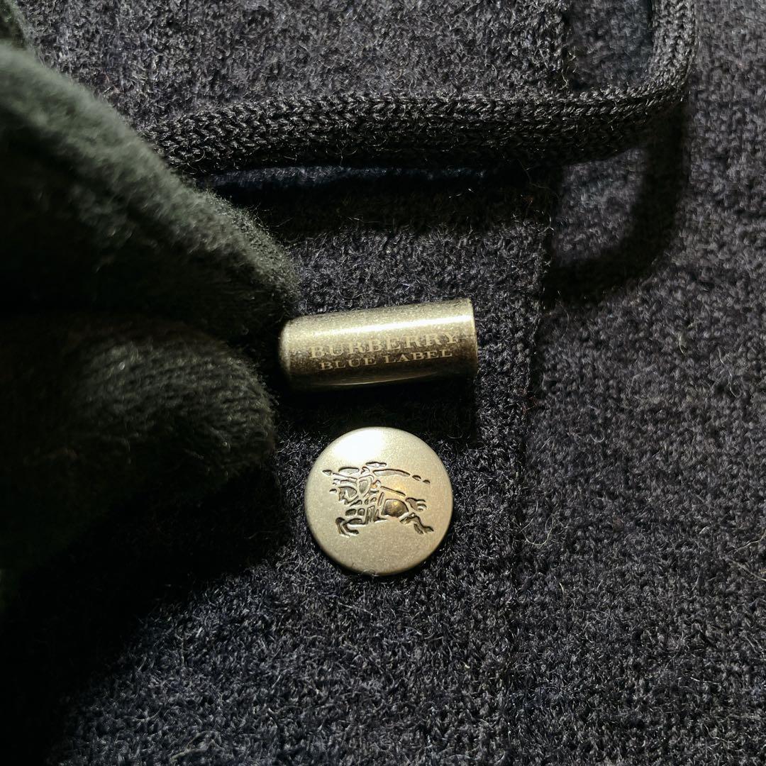 希少✨　バーバリーブルーレーベル　スタジャン　フード　チェック　ホースロゴ　M