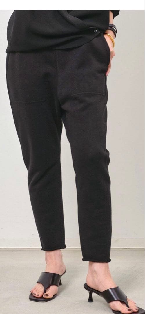 美品⭐︎L'Appartement サルエルスウェットパンツ ブラック 36