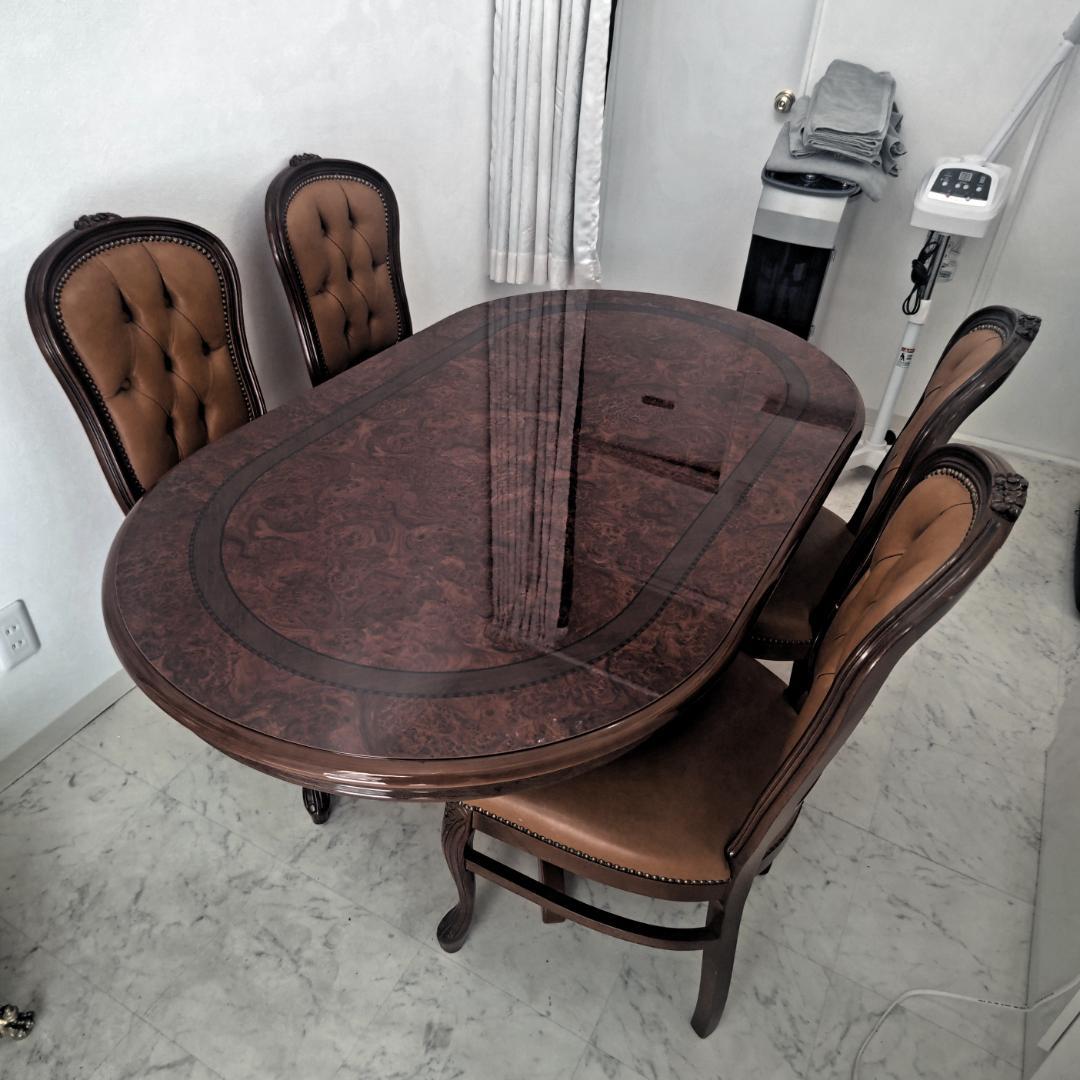 コンジュニム 高級アンティーク家具 欧風 4人掛け ダイニングテーブルのみ