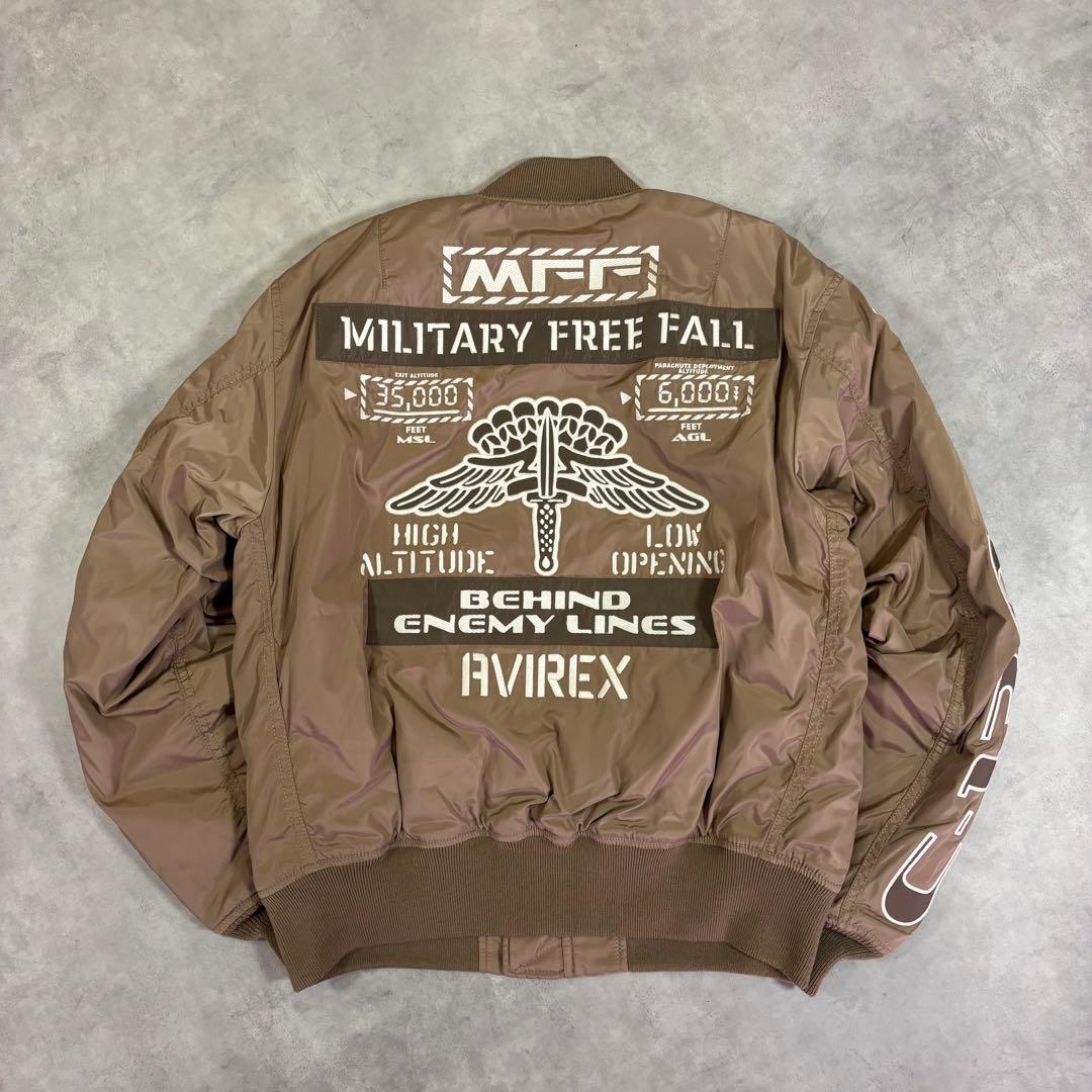 美品 AVIREX アヴィレックス MA-1 M.F.F. 希少カラー ベージュ