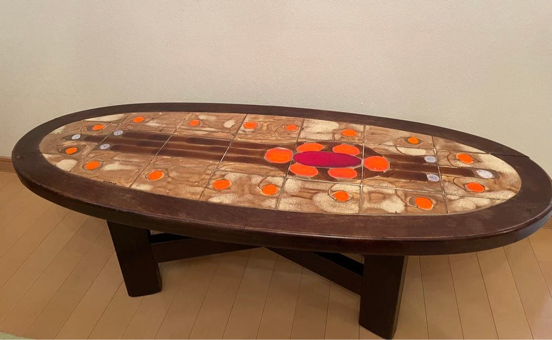 期間限定お値下げ中❣️アンティーク タイルトップ テーブル