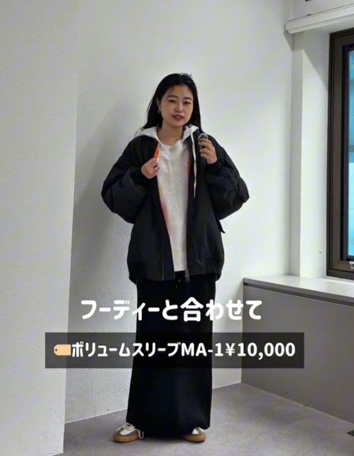 チャオパニックティピー　ボリュームスリーブMA-1　ユニセックス