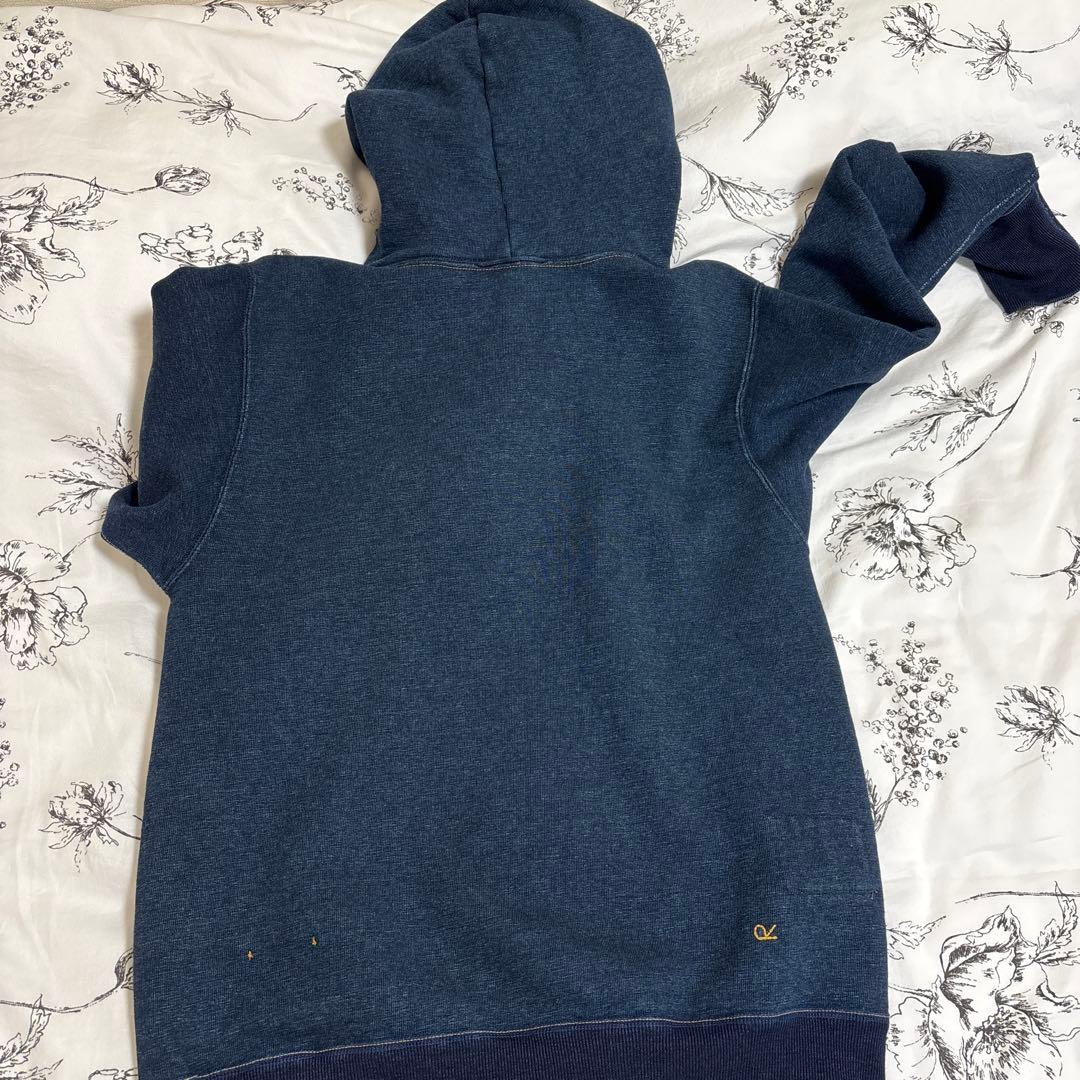 ウマッコちゃんプリントの908裏毛フーディ（インディゴ 重）