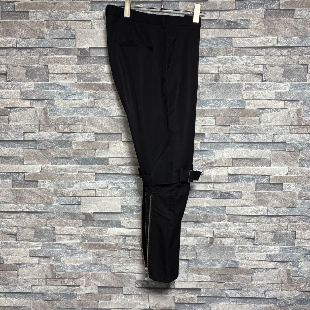 【sulvam】ウールギャバジン サルエルボンテージパンツ ブラック/M