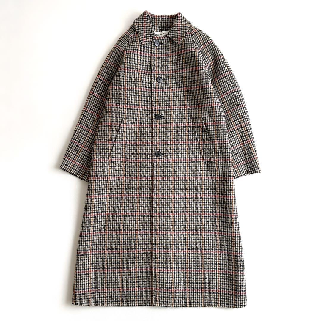 美品　シンゾーン　バルマカーンコート　チェック　34 クラブチェック