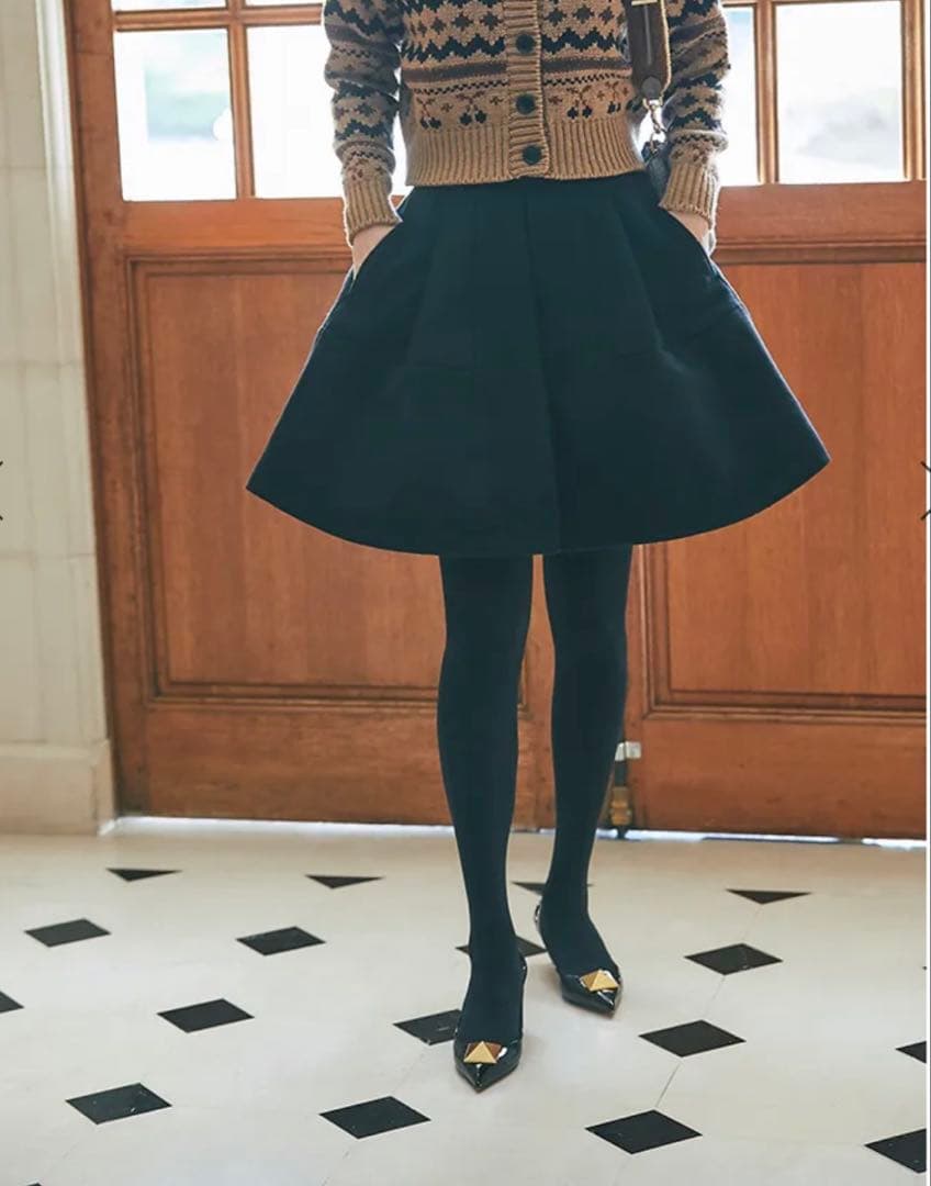 【未使用、タグ付】seventen ハイウエストフレアキュロットXS