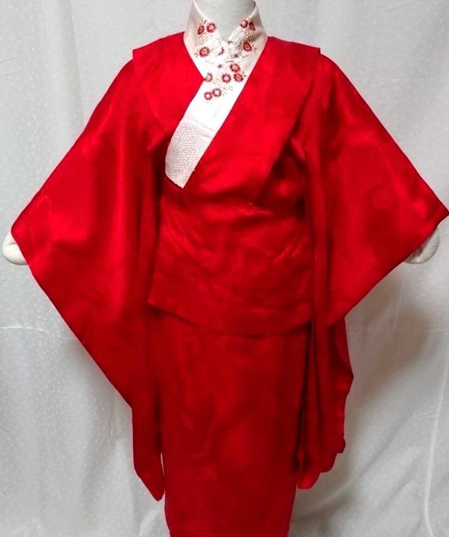 七五三　小さめ7歳　アンティーク着物　長襦袢付き　18ー9