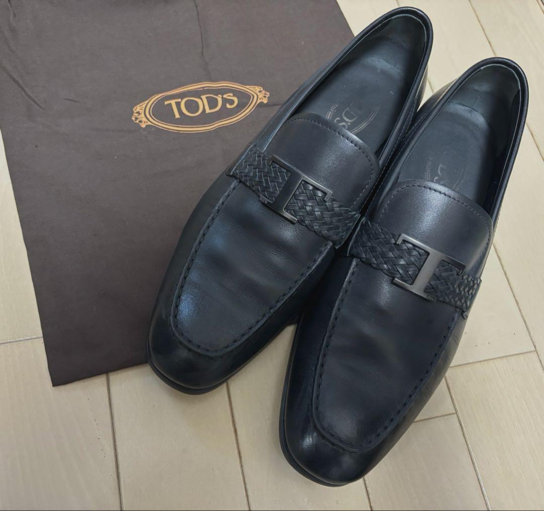TOD'S トッズ　T タイムレス レザー ローファー　ブラック 8 2/1