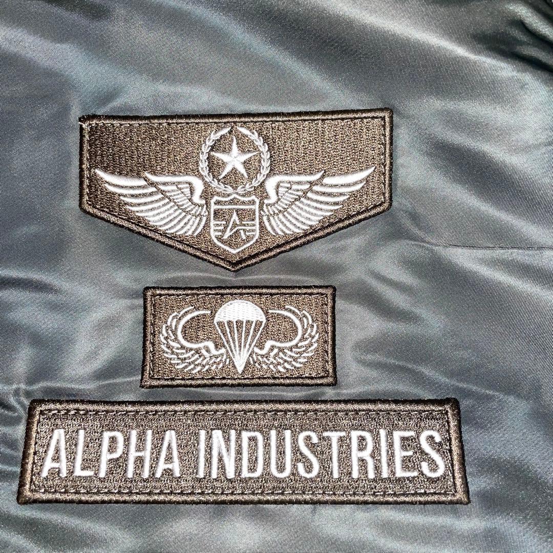 ALPHA INDUSTRIES MA-1　オリーブグリーン　アルファ　ワッペン