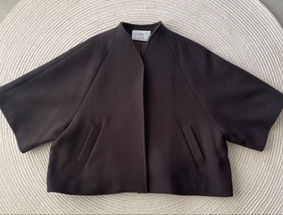 utilite ユティリテ リバービーバー ウール ポンチョ コート