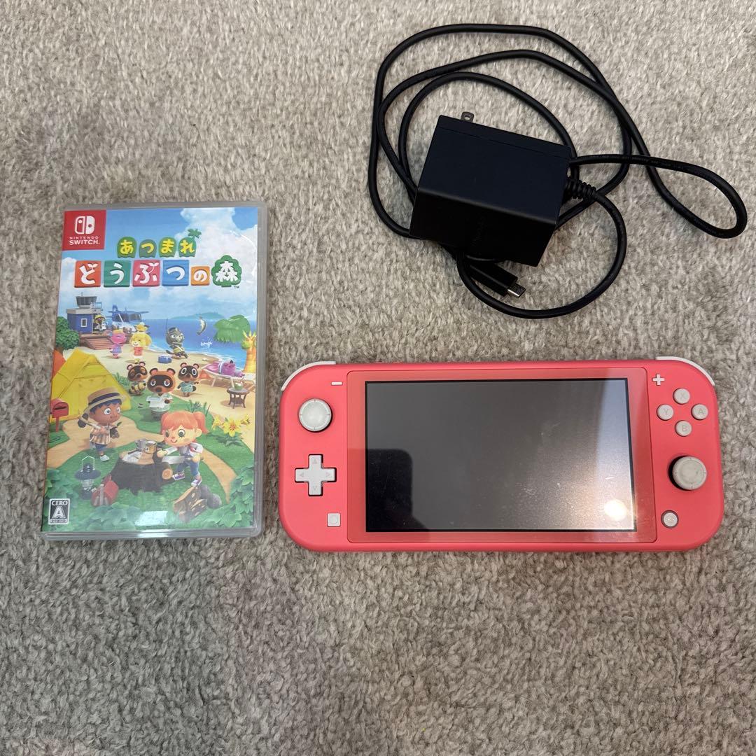 【美品】Nintendo Switch Lite ピンク あつ森セット