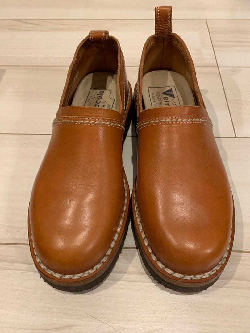 未使用/vernacolo バケッタレザー製スリッポン39/ベルナーコロ ヌメ革