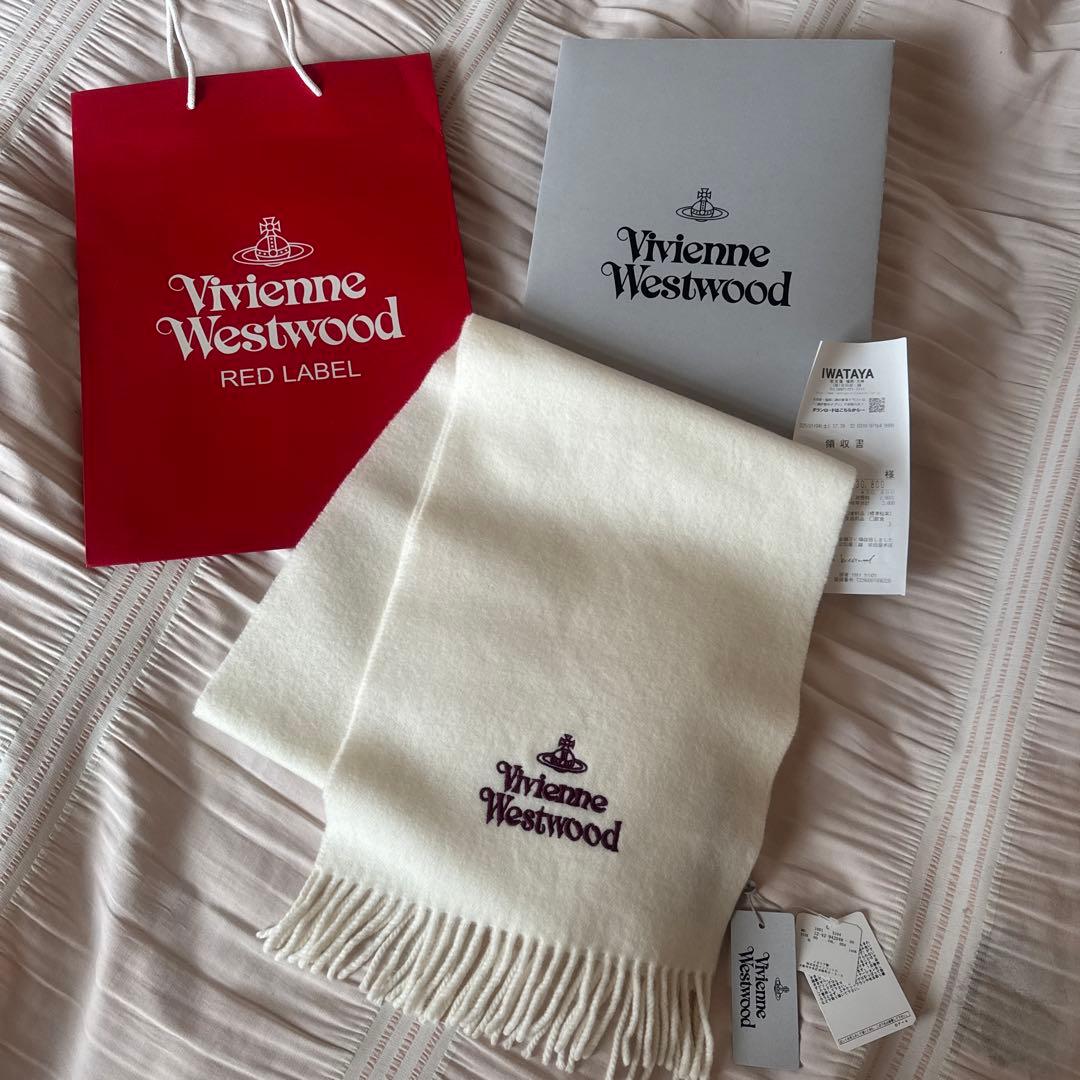 【新品・未使用タグ付き】ヴィヴィアンウエストウッド マフラー ホワイト