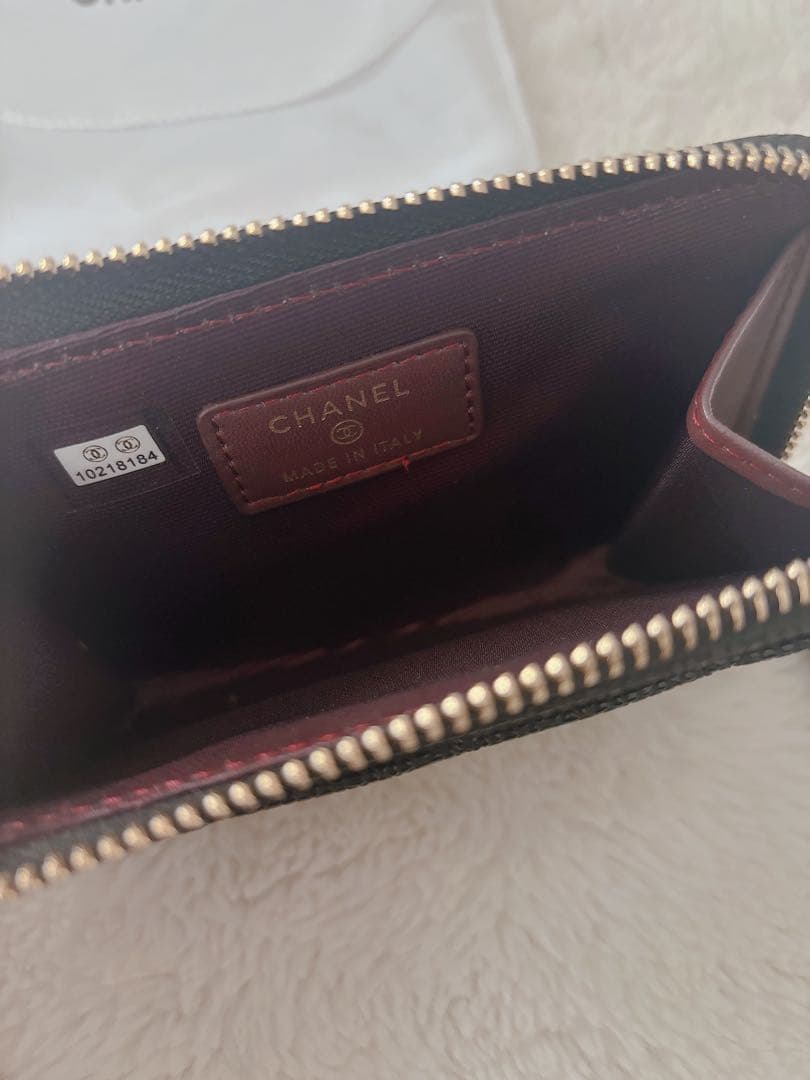 CHANEL ノベルティーブラック レザー カードケース